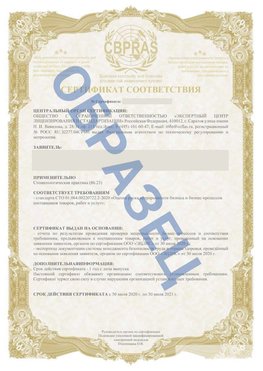 Образец Сертификат СТО 01.064.00220722.2-2020 Ленск Сертификат СТО 01.064.00220722.2-2020 